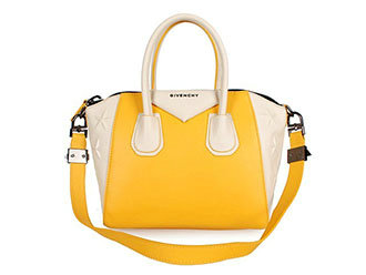Givenchy mini antigona smooth leather bag 6360 yellow&cream